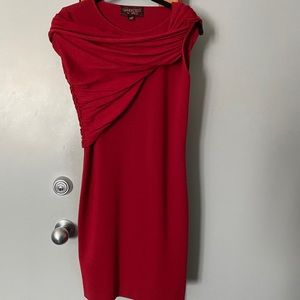 Giambattista Valli red knot wrap over dress